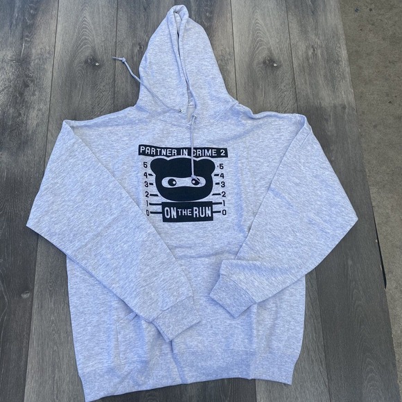 Jerzees NuBlend Partner in Crime 2 On the Run Hoodie Sweater Large Gray - Picture 1 of 8